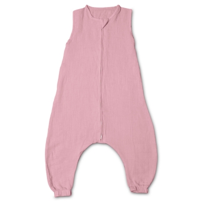 Sac de dormit copii de vara din muselina dubla cu picioare 18-36 luni Kidizi Pink 0.3 tog