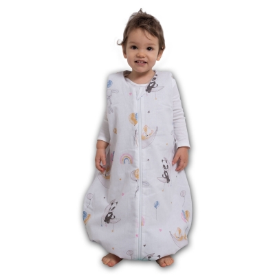 Sac de dormit cu picioare pentru copii 18-36 luni Kidizi Sweet Dreams 0.5 tog, mansete transformabile in soseta