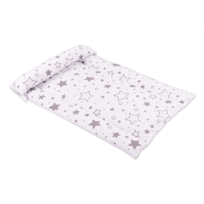 Patut din lemn masiv 120x60 cm Bria alb, masuta infasat din lemn si salteluta bumbac impermeabila incluse, reglabil pe 3 nivele, certificat EN71