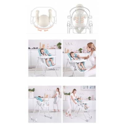 Scaun masa bebe cu spatar reglabil Cora Baby