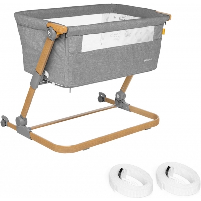 Patut 3 in 1 co-sleeping Skiddou Natt, Normandic Wood, Wood gri