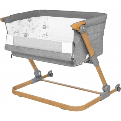 Patut 3 in 1 co-sleeping Skiddou Natt, Normandic Wood, Wood gri