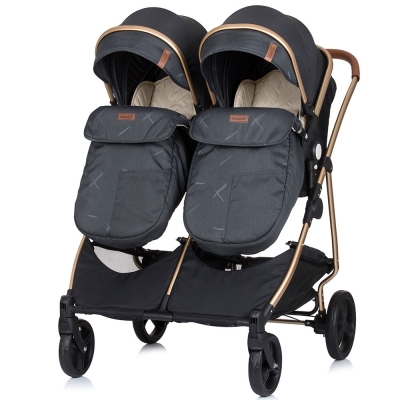 Carucior gemeni Chipolino Duo Smart 3 in 1 raven
