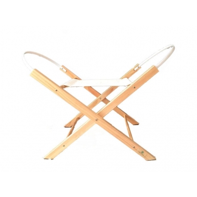Cosulet bebe pentru dormit handmade din material ecologic Ahoj Baby natur, include stand si salteluta