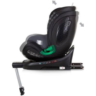 Scaun auto rotativ Chipolino Maximus I-Size 40-150 cm obsidian cu sistem Isofix