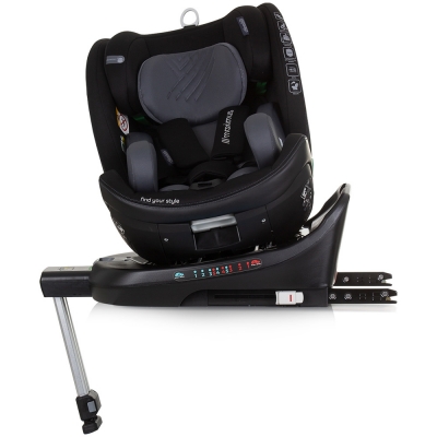 Scaun auto rotativ Chipolino Maximus I-Size 40-150 cm obsidian cu sistem Isofix