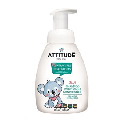 Attitude - 3 în 1 Sampon, balsam si gel de dus pentru bebelusi nectar de pere 300 ml.