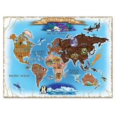 Melissa&Doug - Puzzle harta lumii 500 piese / World Map