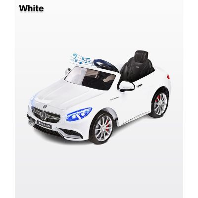 Masinuta electricaToyz Mercedes-Benz S63 AMG 12V White cu telecomanda