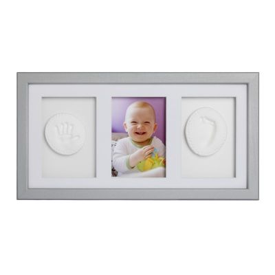 Kit rama dubla Memory Frame Baby HandPrint Silver