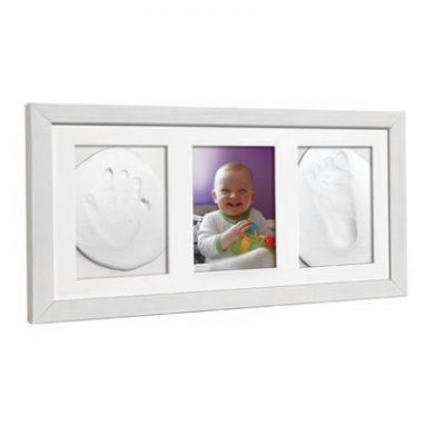 Kit rama dubla Memory Frame Baby HandPrint White 