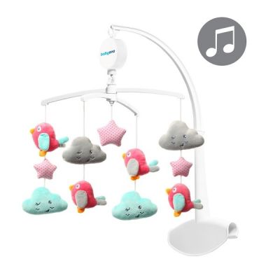 Carusel muzical pentru patut Baby Ono Clouds & Birds