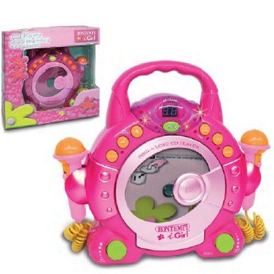 BonToys - CD player cu 2 microfoane pentru fete