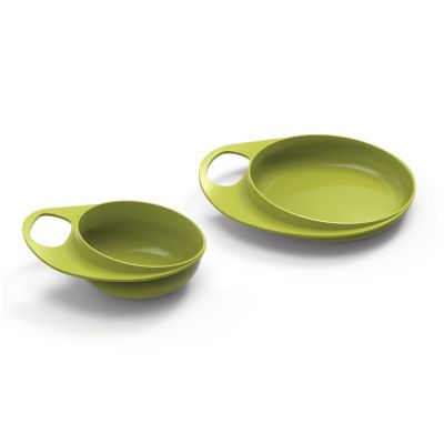 Nuvita EasyEating Set Farfurie si Castron Verde