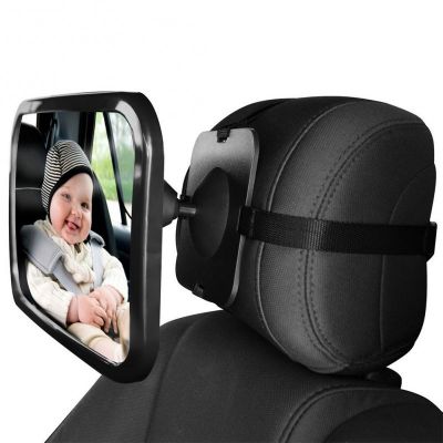 Oglinda auto retrovizoare pentru copii cu fixare pe tetiera, rotire 360 grade, 30x20 cm