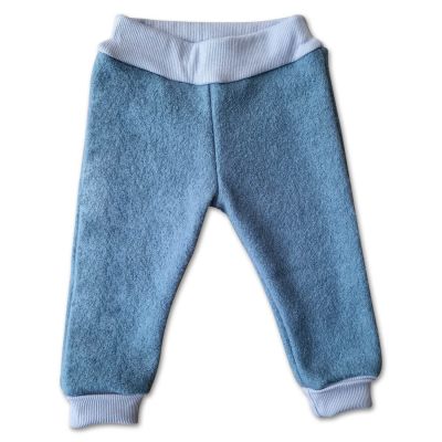 Pantaloni dublati din lana fiarta pentru copii Kidizi old mint 1-2 ani