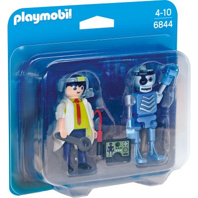 Playmobil  Set 2 figurine om de stiinta si robot