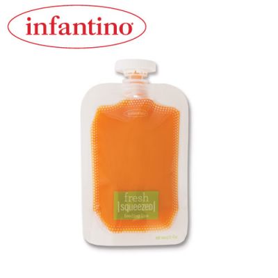 Infantino - Set 50 Pungi Fresh Squeezed + Lingurite atasabile