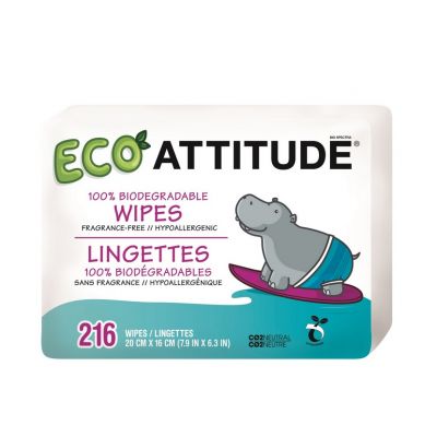 Attitude - Rezerva servetele umede biodegradabile 216 buc