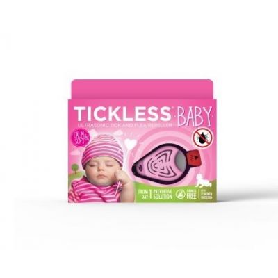 Dispozitiv ultrasonic anticapuse portabil 0-5 ani roz Tickless Baby