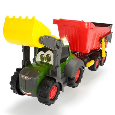 Tractor Happy Farm cu remorca Dickie Toys 