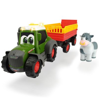Tractor cu remorca si figurina Happy Fendt Animal Trailer Dickie Toys