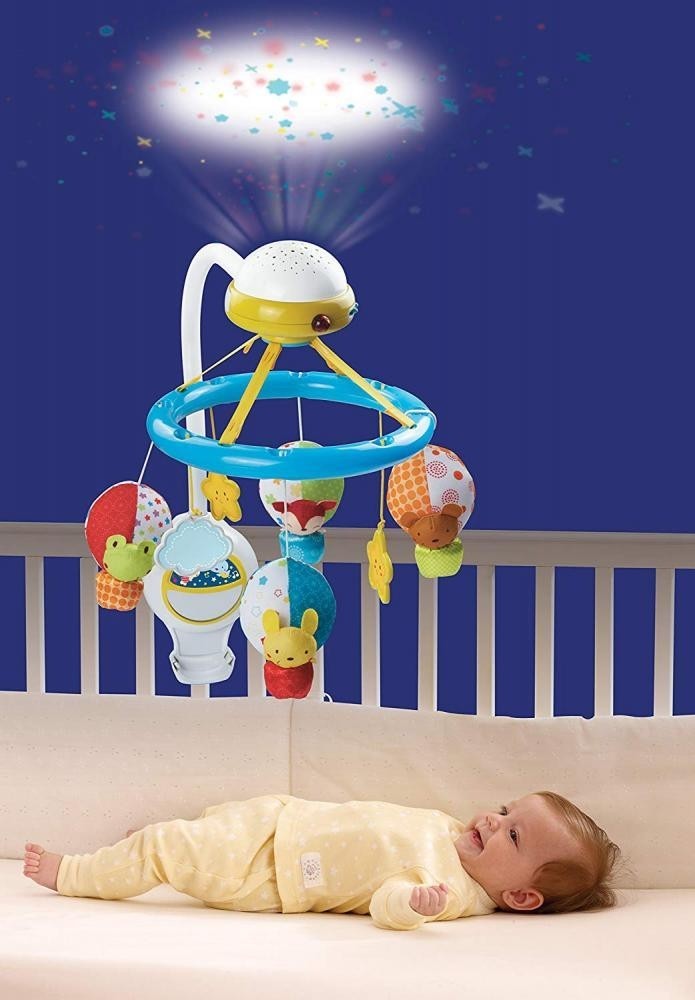 Pedicab Slippery Decoration Carusel muzical cu proiector si senzor de sunet Noapte Buna Bebe Vtech -  Bebebliss.ro