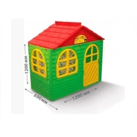 Casuta de joaca MyKids verde/rosu