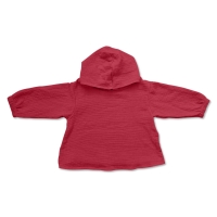 Bluza copii din muselina cu maneca lunga si gluga Kidizi Amos chilli