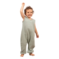 Salopeta copii oversize din muselina fara maneci Kidizi Maty mint