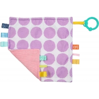 Paturica vesela Little Taggies cu buline mov Bright Starts