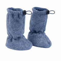 Botosei babywearing din lana fleece dublati cu bumbac certificat Kidizi culoare blue, model ajustabil 6-18 luni