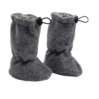 Botosei babywearing din lana fleece dublati cu bumbac certificat Kidizi culoare gri, model ajustabil 0-9 luni