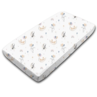 Cearceaf din bumbac cu elastic roata pentru patut 120x60 cm Kidizi Sweet Dreams