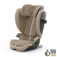 Scaun auto Cybex Solution G2 Plus i-Size Almond Beige cu isofix, pliabil si usor de transportat