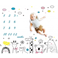 Paturica Milestone subtire pentru fotografii memorabile Animale Prietenoase Model A Drool