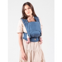 Marsupiu ergonomic bumbac organic Isara Quick Half Buckle Bluestone