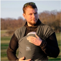 Wrap elastic pentru purtarea bebelusului Manduca Olive