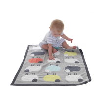 Paturica tricotata din bumbac cu oite Gri Bizzi growin