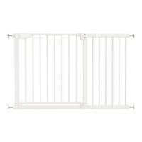 Poarta de siguranta copii Kidizi Rexa alb, reglabila 118-124 cm, montaj prin presiune, inchidere automata, certificata EN 1930