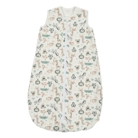 Sac de dormit din bumbac flausat cu fermoar dublu 0-3 luni Kidizi Safari, 1 tog, pentru toamna/iarna