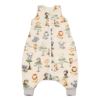 Sac de dormit cu picioare 18-36 luni Kidizi Baby Animals 1 tog, mansete transformabile in soseta