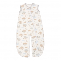 Sac de dormit cu picioare din bumbac flausat Kidizi Rolly 3-12 luni On a Cloud Pastel