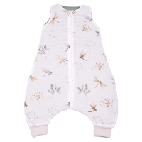 Sac de dormit cu picioare de vara din muselina 6-18 luni Kidizi Dragonfly , 0.5 tog, 100% bumbac