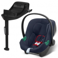 Scoica auto Cybex Aton B2 I-Size Bay Blue, include Baza isofix One, ADAC Test Good 1,7