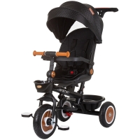 Tricicletă Chipolino Marathon Obsidian cu mâner parental, copertină și roți EVA, 1-3 ani