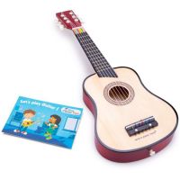 Chitara Luxe din lemn natur pentru copii New Classic Toys