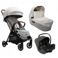  Carucior ultracompact 3 in 1 Joie Parcel Oyster, include scoica auto i-Snug Shale 