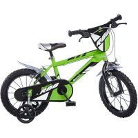 Bicicleta verde pentru copii 14 inch Dino Bikes