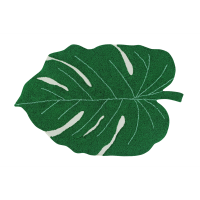 Covor din bumbac model frunza 120x160 cm Lorena Canals Monstera Leaf, verde, lavabil la masina de spalat